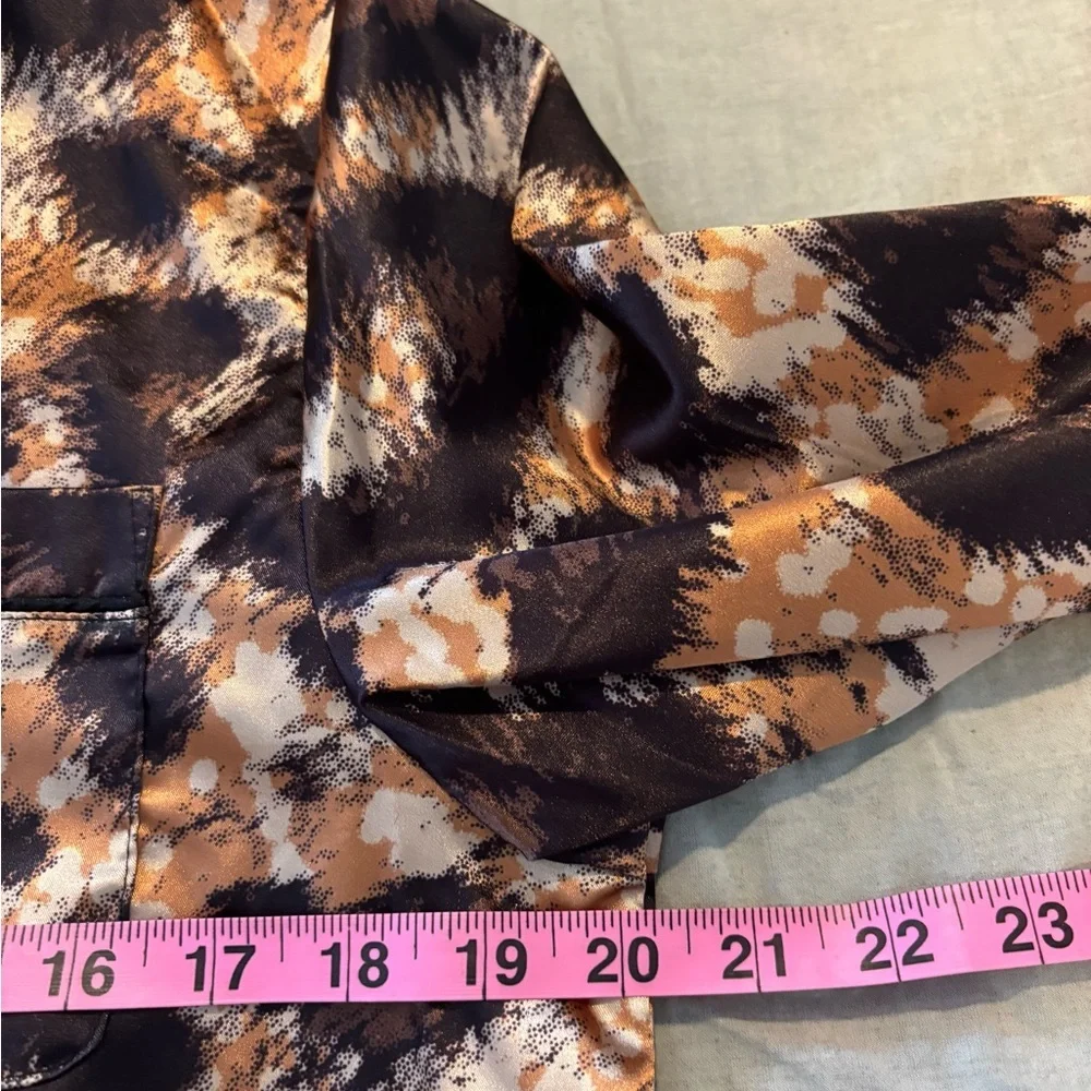 Donna Salyers Leopard Print Pajama Set Silky Glam Lounge Mobwife Small - Picture 7 of 13